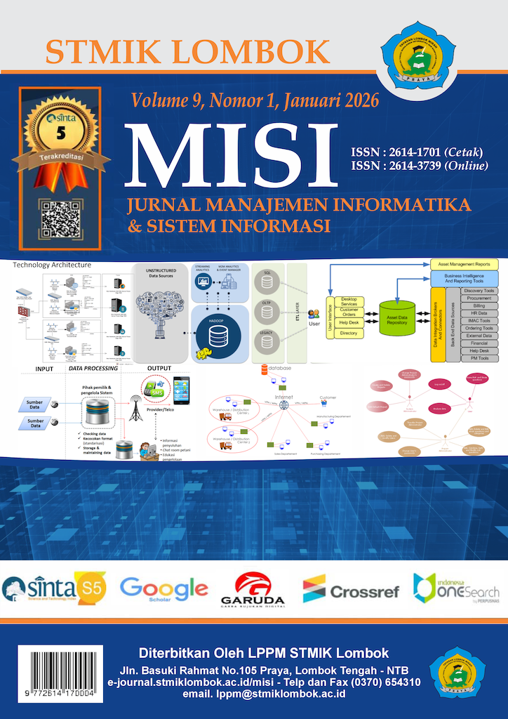 					View Vol. 9 No. 1 (2026): MISI Januari 2026
				